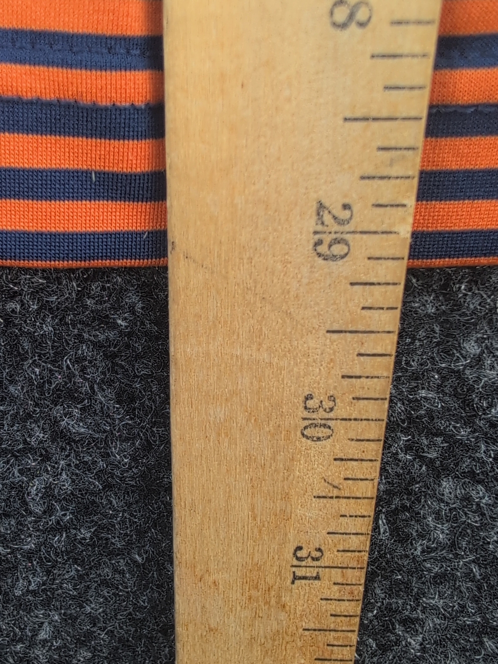 Rhoback Birdie Striped Shirt Mens Large Orange Blue Performance Stretch Polo - Picture 6 of 8